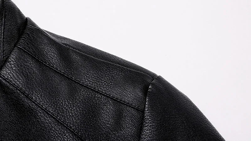 New Men's Leather Jackets Autumn Winter Slim High Quality Motorcycle PU Jacket Man Business Fleece Warm Black Leather Coats