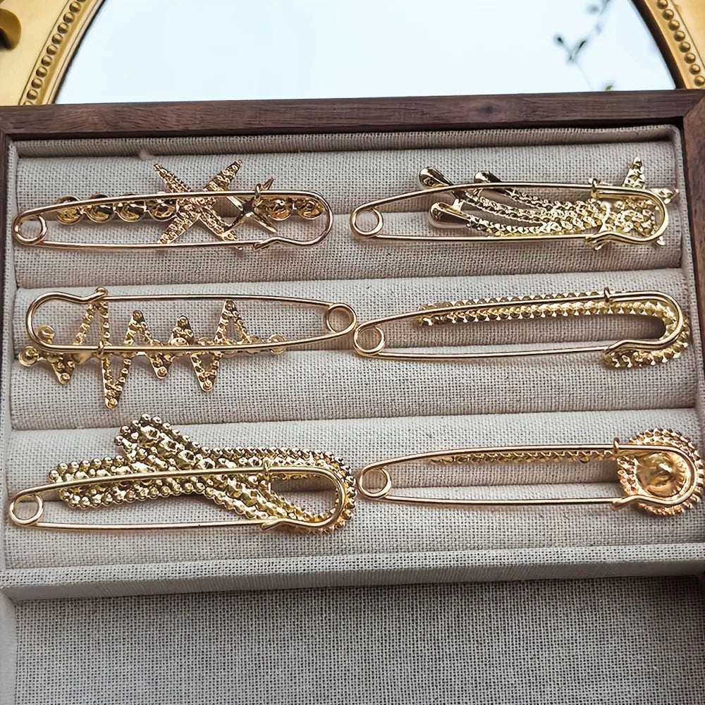 10 elegant brooch accessories, multi-functional scarf and belt clip, suitable for women's suits to add unique charm