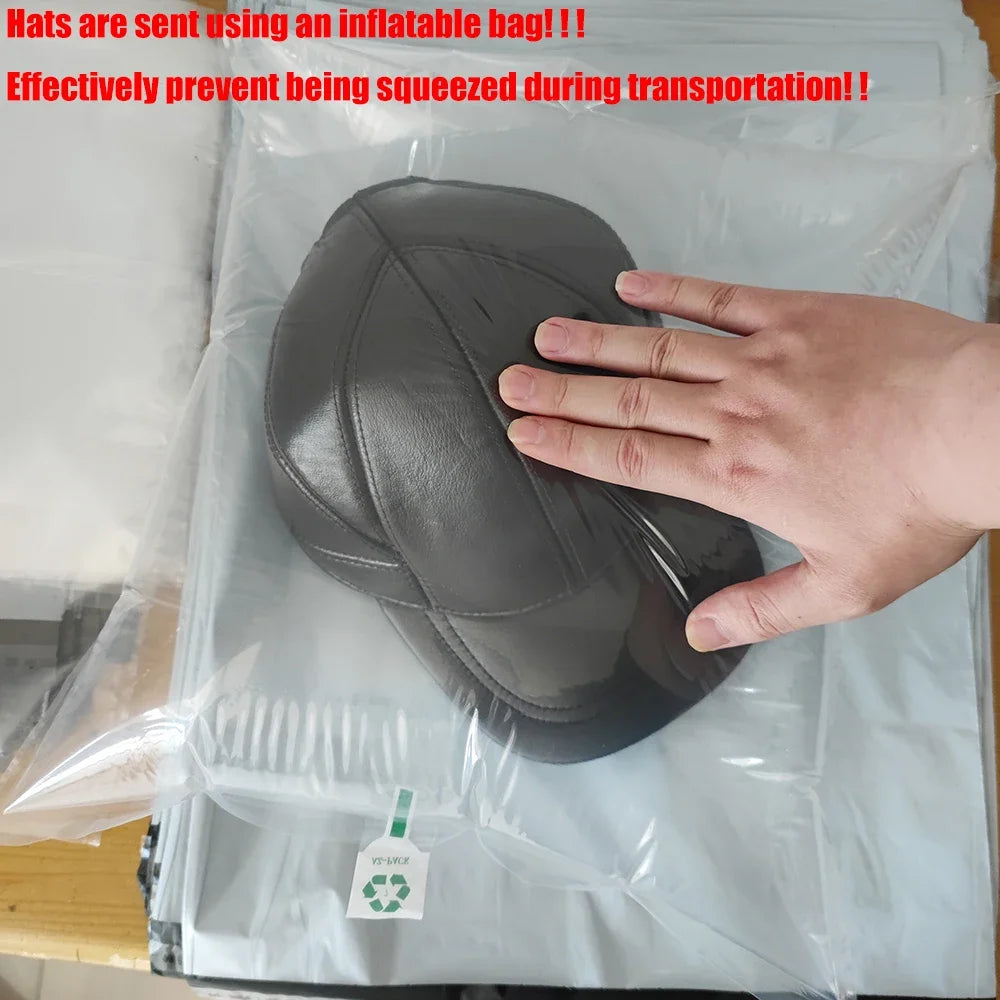 Tax excluded, add at checkout if applicable Fashion Men Genuine Cowhide Leather Baseball Cap Casual Real Leather Hat Autumn Wint