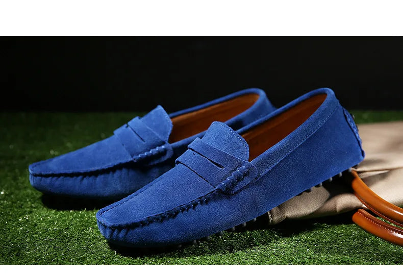Men High Quality Leather Loafers Men Casual Shoes Moccasins Slip On Men's Flats Fashion Men Shoes Male Driving Shoes 2023