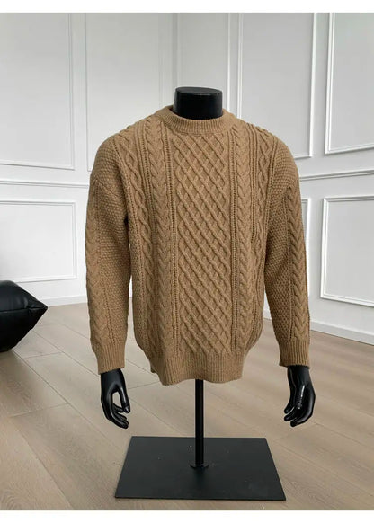 Cozy Winter Jumper Unisex Oversized Christmas Sweater Men Women Soft Casual Knit Pullover Long Sleeve Top for Cold Weather M-3XL