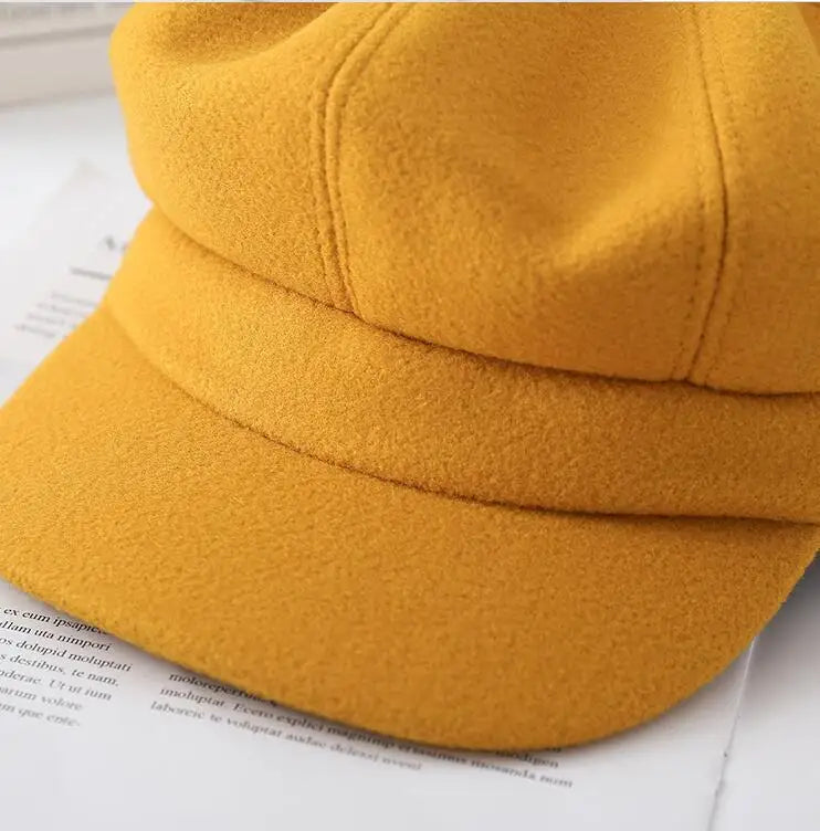 Kids Boys Girls PU Leather Hat 2024 New Arrival Children Princess Retro Beret Cap British Style Plaid Striped Cap Steetwear Hat