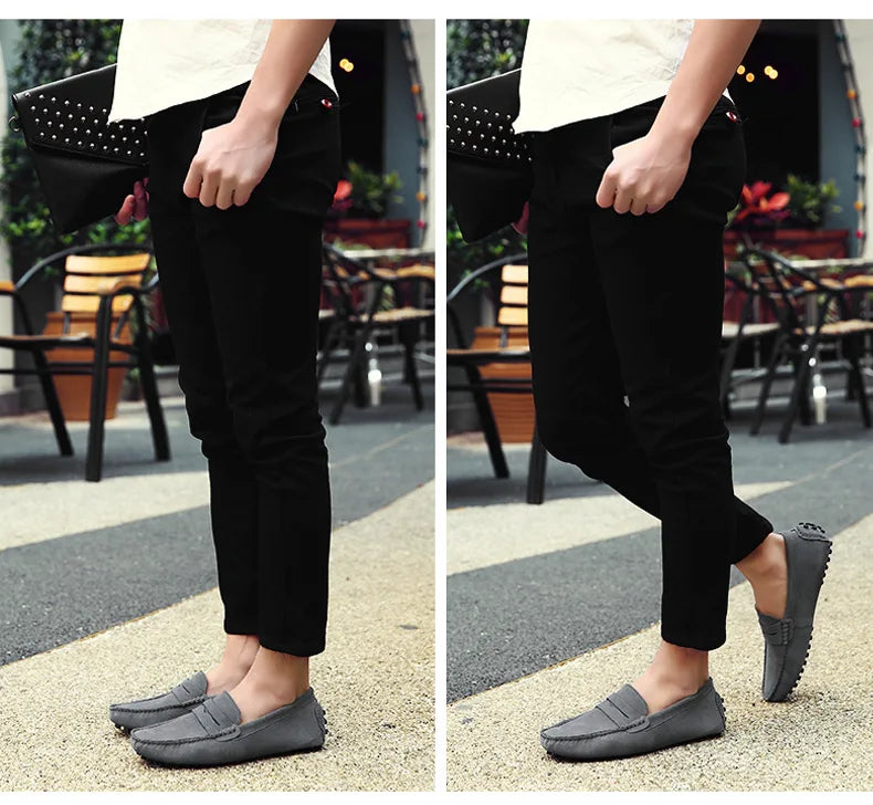 Men High Quality Leather Loafers Men Casual Shoes Moccasins Slip On Men's Flats Fashion Men Shoes Male Driving Shoes 2023