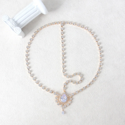 Wedding Hair Accessories For Women Bride Indian Jewelry Gift Boho Crystal Drop Forehead Head Chain Headwear Headpiece Rhinestone
