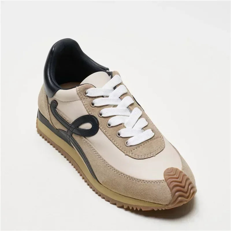 Designer High-quality Women's Leather Waffle Casual Sports German Training Forrest Gump Sneakers Ins Fashion Luxury