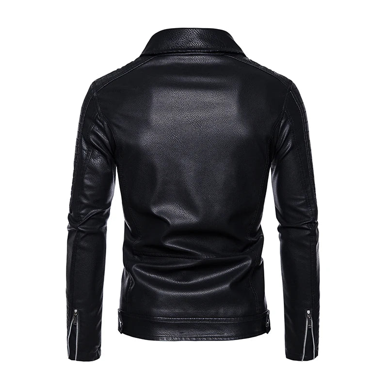 2023 New American Leather Coat Men's, Leather Jacket Men's Motorcycle Retro Tactical Top, Waterproof Coat