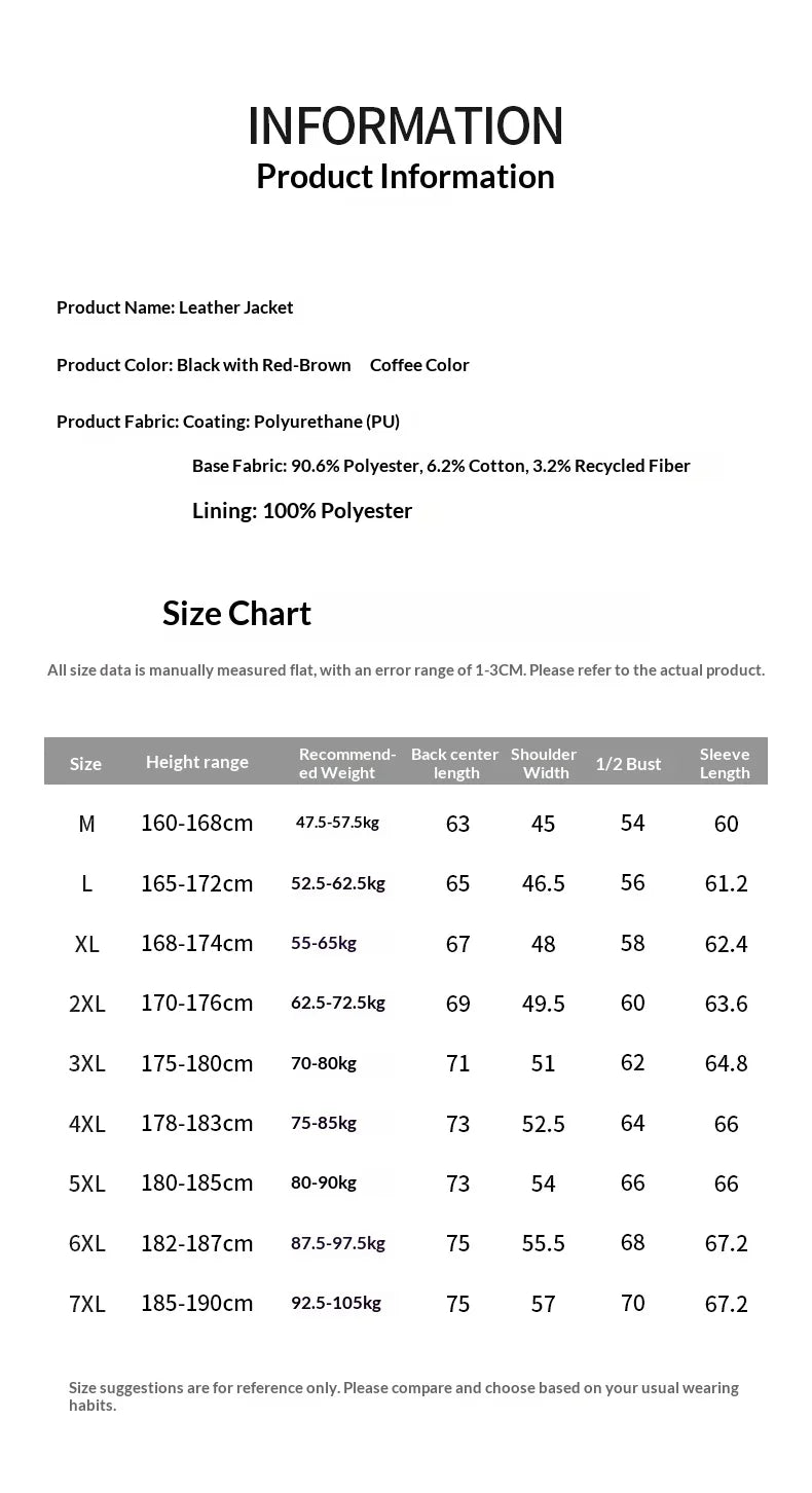 Men's Leather Jacket Winter Fleece Motorcycle Faux Leather Jacket Thick Warm Windbreaker Ropa De Hombre Slim Motorbiker Coat Men