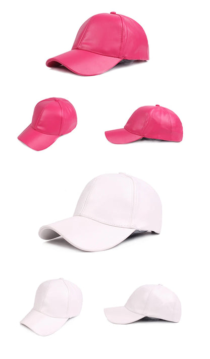 FS Luxury Brand Baseball Caps For Men Winter Women PU Leather Hat Black Trucker Hats Streetwear Hip Hop Cap Casquette Homme 2025