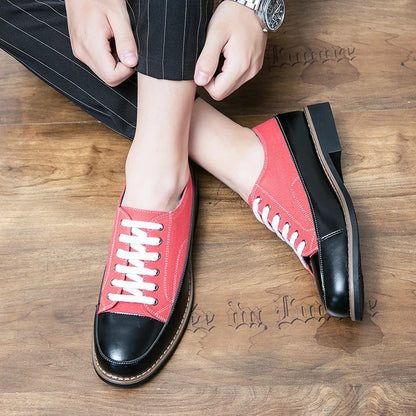 Leather Shoes Men Casual Lace Up Loafers High Quality Low Heel Platform Shoes Leather Premium Casual Luxury Brand Oxford Shoes