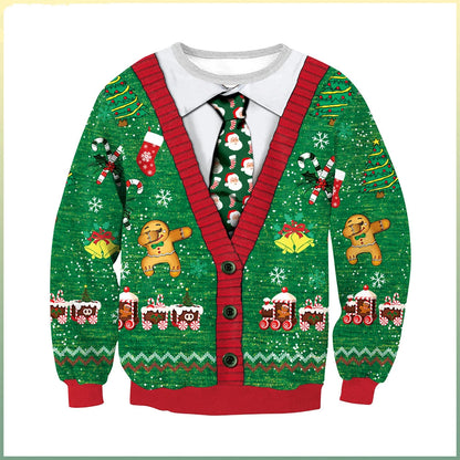 2025 Men Women Christmas Sweaters Funny Orgasm Tacky Christmas Sweater Tops Couples Holiday Party Christmas Sweatshirts