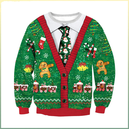 2025 Men Women Christmas Sweaters Funny Orgasm Tacky Christmas Sweater Tops Couples Holiday Party Christmas Sweatshirts
