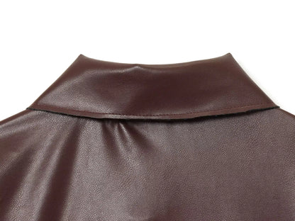 Women's Leather Jacket 2025 Autumn Winter New Fashion Women Long Sleeve Zipper Jackets Women High Street Elegant Short Coats