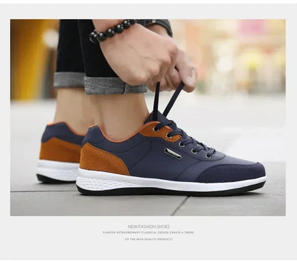 Leather Men Shoes Sneakers Trend Casual Shoe Comfortable Breathable Leisure Male Sneakers Non-slip Footwear Men Sports Shoes