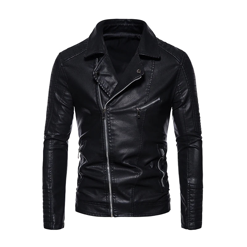 2023 New American Leather Coat Men's, Leather Jacket Men's Motorcycle Retro Tactical Top, Waterproof Coat