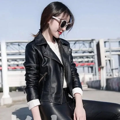 Coats Woman Spring Autumn Leather Jacket for Women New Products Korean Reviews Clothes High Quality Pretty Style Cheap Deals