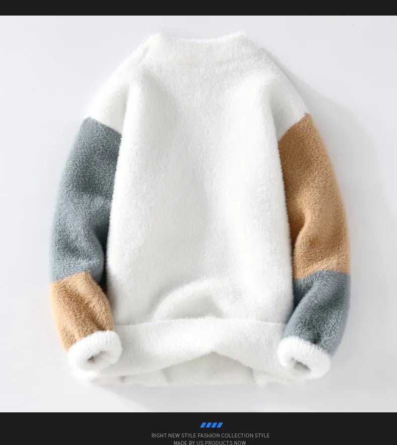 Sweaters men 2025 Winter Letter pattern thick sweater men Student youth sweaters autumn Men's wool pullovers full size S-3XL