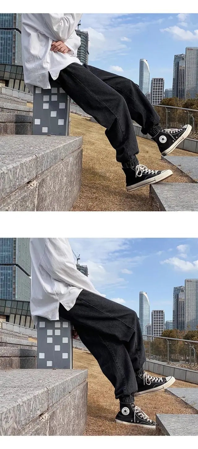 Winter Jeans Men Warm Joggers Jeans Harem Pants Thickdenim Pants men sweatpants elastic jean for men pants male jeans