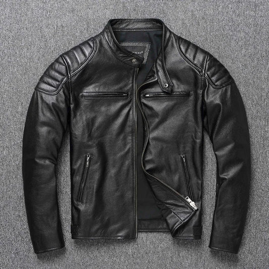 2025 New Leather Jacket Men's  pu Jacket for Men Biker Motorcycle  pu  Jacket Motorcycle Clothing Vintage Leather Coat Top