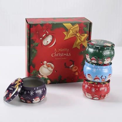 Christmas Candy Box Chocolate Sweets Aromatherapy Candle Jars DIY Ornaments Childrens Christmas Gifts 2023 New Year Decoration