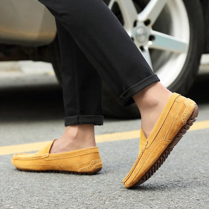 Suede Leather Man Loafers Luxury 2022 Casual Shoes For Men Boat Shoes Handmade Men Slipon Driving Shoes Male Moccasins Zapatos