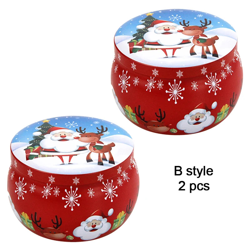 Christmas Candy Box Chocolate Sweets Aromatherapy Candle Jars DIY Ornaments Childrens Christmas Gifts 2023 New Year Decoration