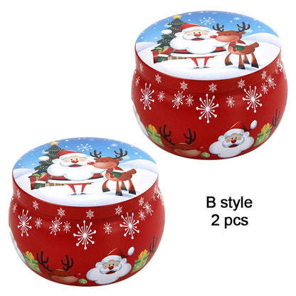 Christmas Candy Box Chocolate Sweets Aromatherapy Candle Jars DIY Ornaments Childrens Christmas Gifts 2023 New Year Decoration