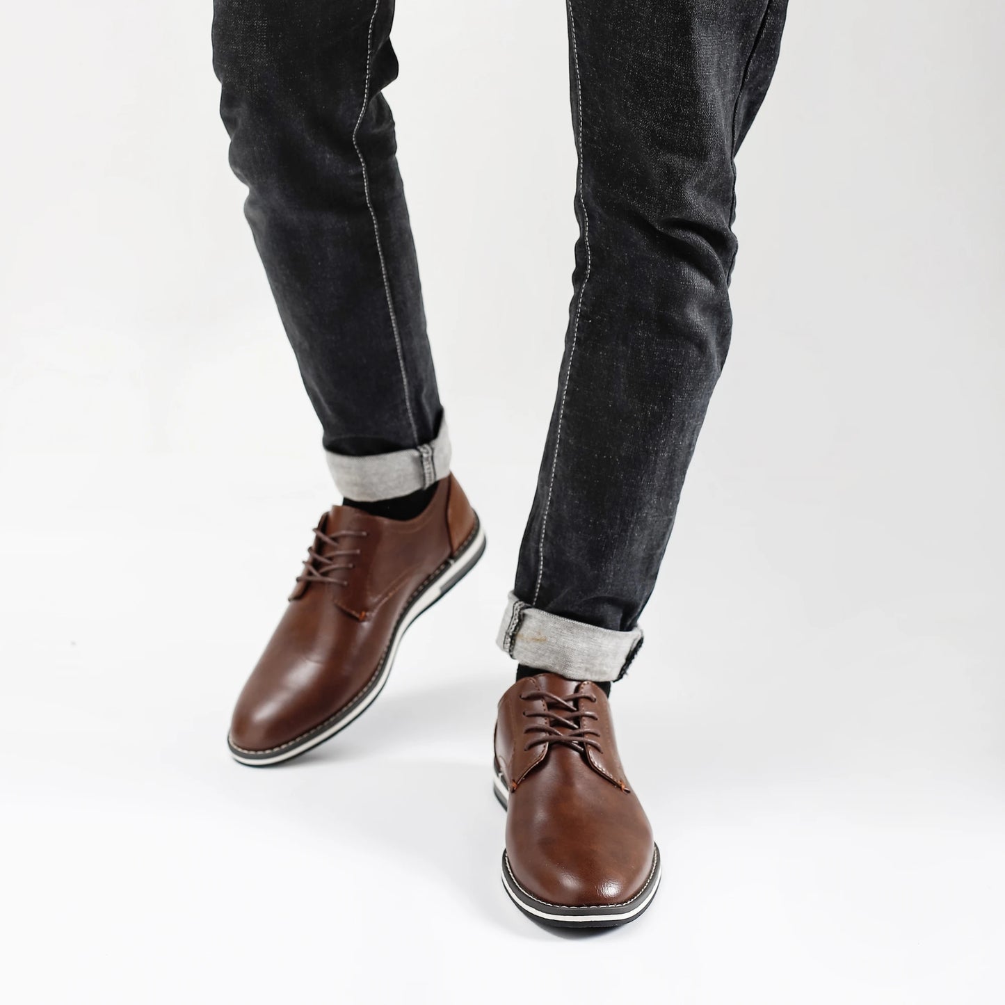 Leather loafer men fashion comfortable 2024 brand casual shoes men