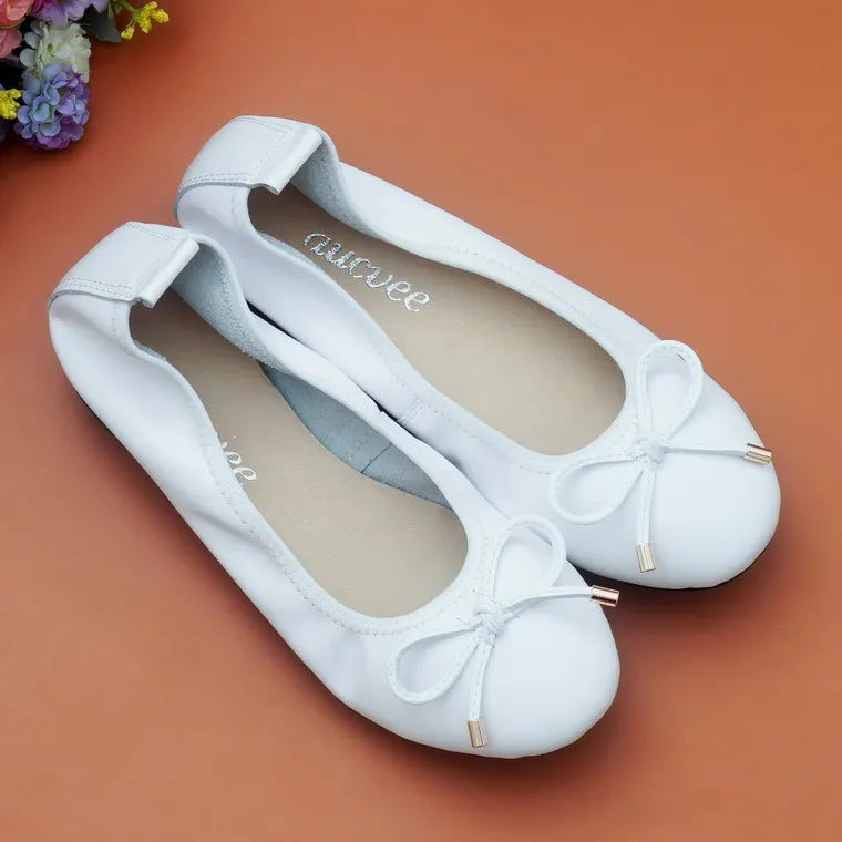 2024 Women Leather Breathable Ladies Comfortable Ballet Flats Driving Shoe Fashion Slip on Shallow Loafers Office Flat Boat Shoe