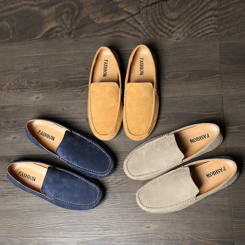 Suede Leather Man Loafers Luxury 2022 Casual Shoes For Men Boat Shoes Handmade Men Slipon Driving Shoes Male Moccasins Zapatos