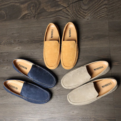 Suede Leather Man Loafers Luxury 2022 Casual Shoes For Men Boat Shoes Handmade Men Slipon Driving Shoes Male Moccasins Zapatos