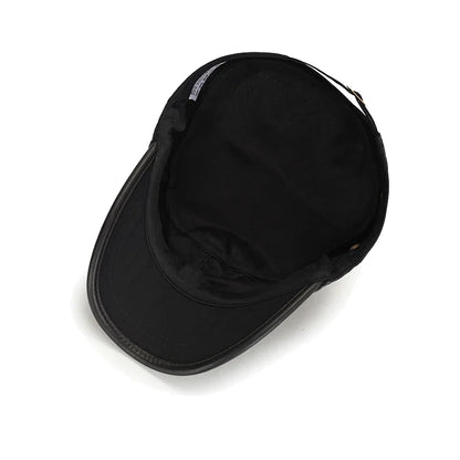 Leather Brim Washed Distressed Cotton Adjustable Military School Flat Cap Sun Hat Trucker Caps Dad Hats