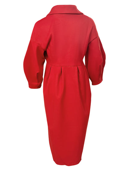 Winter Coat For Women Fashion Solid Loose Lapel Double Breasted Trench Vintage Long Sleeve Jackets Warm Thick Woman New In Coats