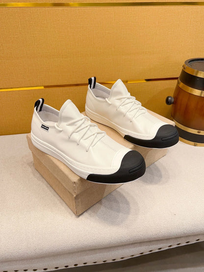 European Men's fashion Genuine leather Sports Lace-up classic Casual shoes sneakers Running shoes