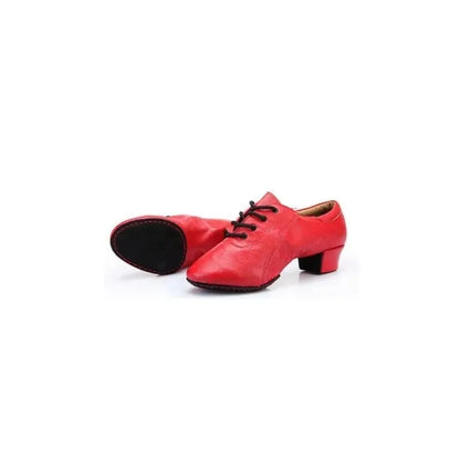 Leather Sports Shoes Perform Latin Dance Shoes For Men Bottom Female Ballroom Dancing Shoes Children Adult Ventilation Sneakers