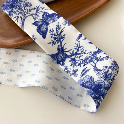 Women Silk Scarf Fashion Hair Scarf Neckerchief Hair Ties Headband Hair Ornament Female Bandana Bag Scarves