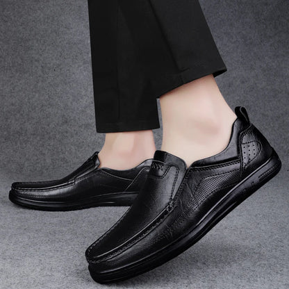 Italian High-quality Men's Genuine Leather Shoes Fashionable Loafers Men's Work Business Shoes Interview Formal Shoes