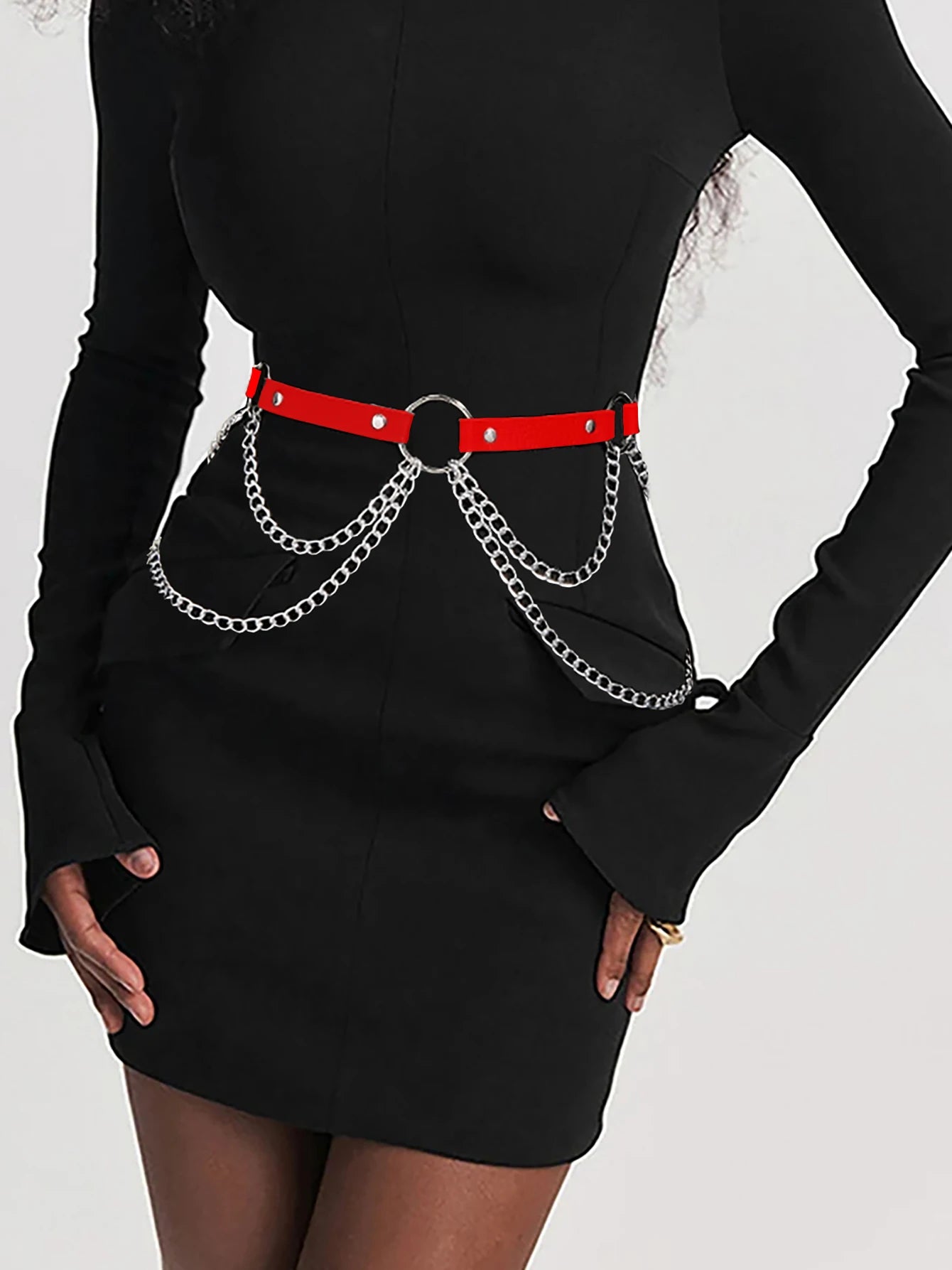  Women Fashion Waistband Accessory Leisure Punk Gothic Clothing Jewelry Belt Sexy Leather Harness Belt Waist Chain Harness