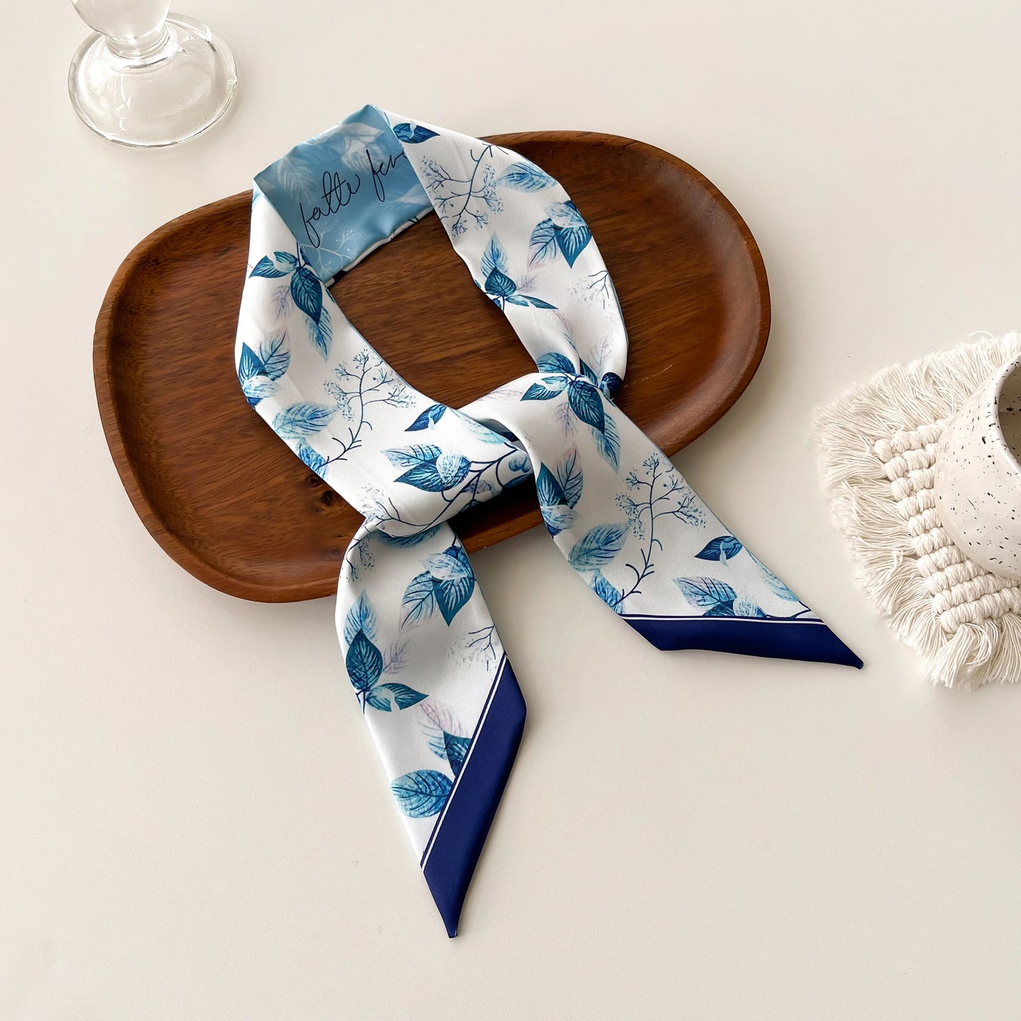 Women Silk Scarf Fashion Hair Scarf Neckerchief Hair Ties Headband Hair Ornament Female Bandana Bag Scarves