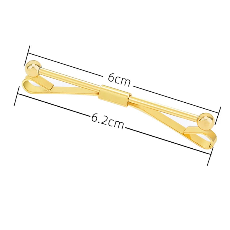 Tie Clip Fashion Style Ties for Men Metal Tone Simple Bar Clasp Practical Clasp Tie Pin for Mens Collar Clip Necktie Accessories