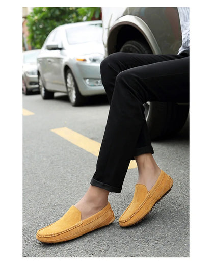 Suede Leather Man Loafers Luxury 2022 Casual Shoes For Men Boat Shoes Handmade Men Slipon Driving Shoes Male Moccasins Zapatos