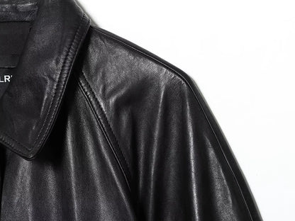 Women's Faux Leather Jacket Coats Fashion With Belt Turn-down Collar Long Sleeve Coats Autumn Winter Female Outerwear Chic Tops