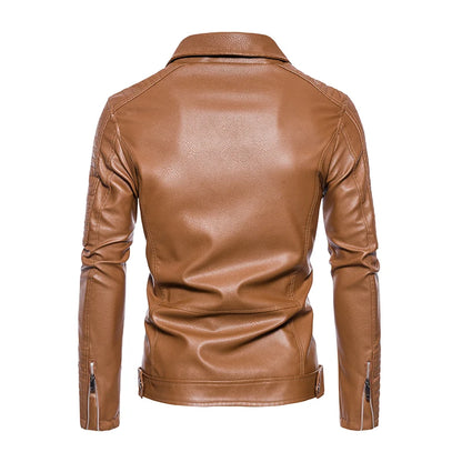 2023 New American Leather Coat Men's, Leather Jacket Men's Motorcycle Retro Tactical Top, Waterproof Coat