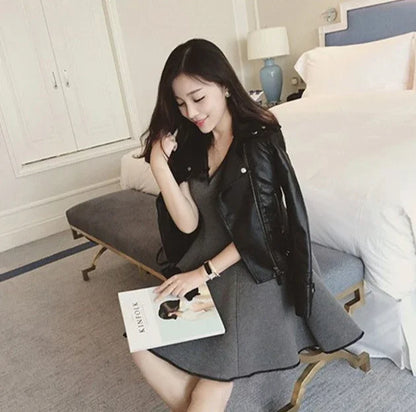 Coats Woman Spring Autumn Leather Jacket for Women New Products Korean Reviews Clothes High Quality Pretty Style Cheap Deals