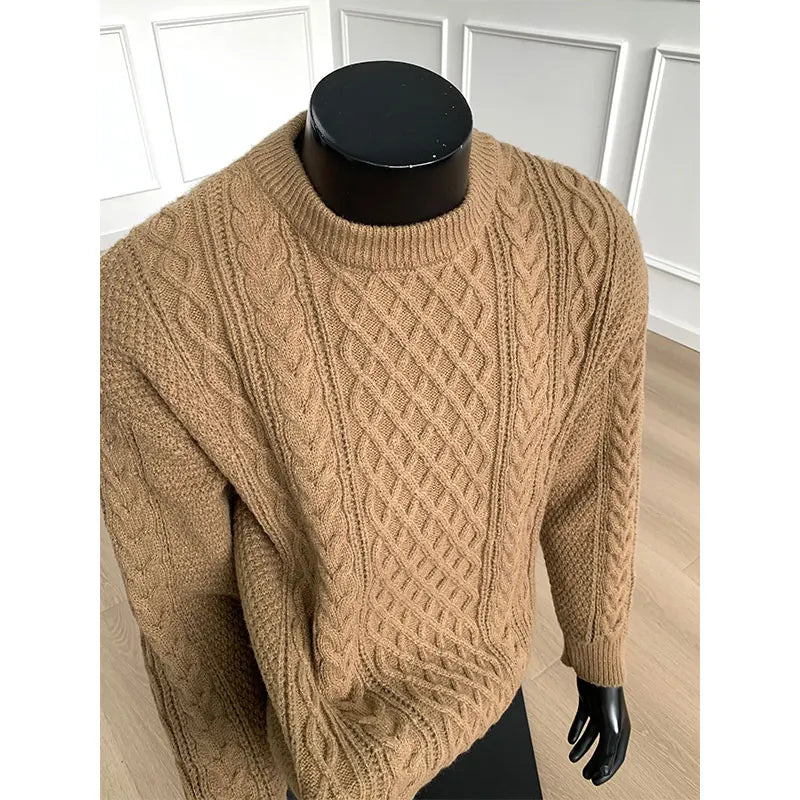 Cozy Winter Jumper Unisex Oversized Christmas Sweater Men Women Soft Casual Knit Pullover Long Sleeve Top for Cold Weather M-3XL