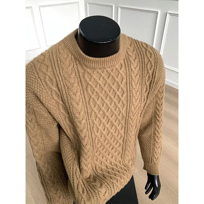 Cozy Winter Jumper Unisex Oversized Christmas Sweater Men Women Soft Casual Knit Pullover Long Sleeve Top for Cold Weather M-3XL