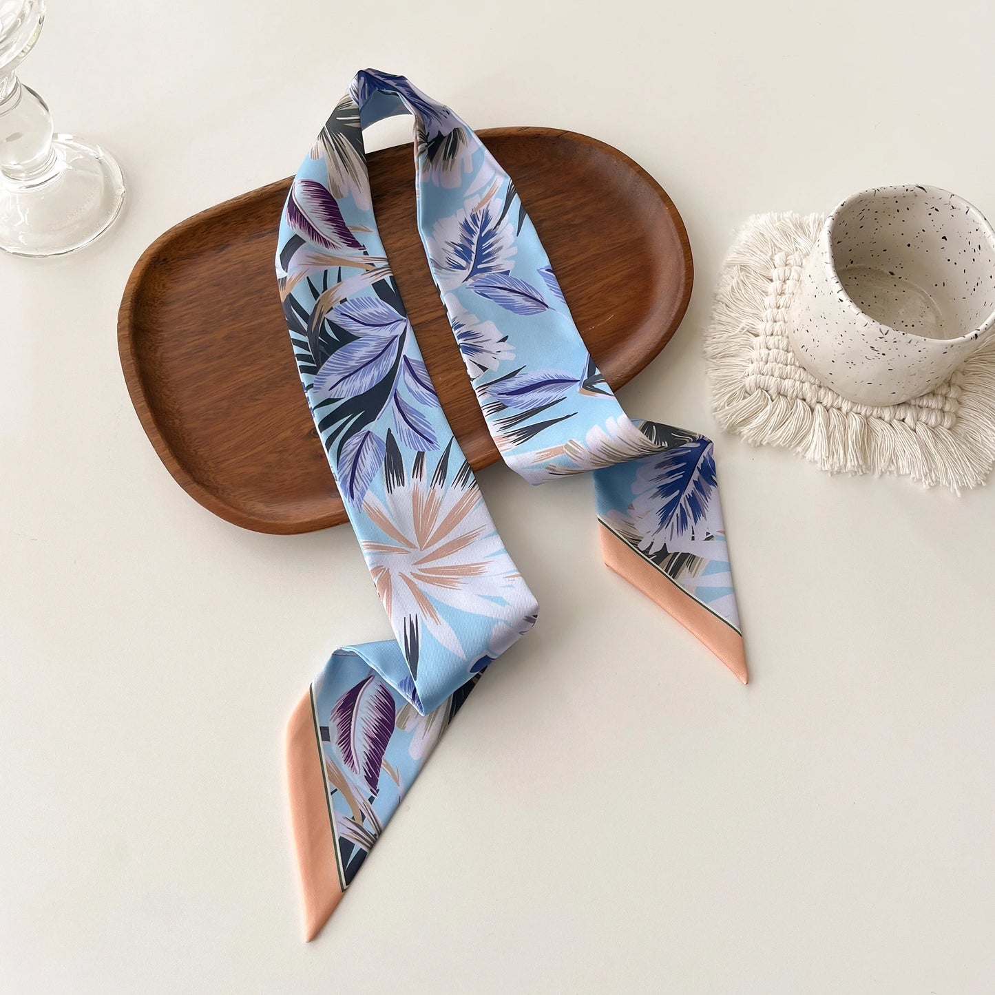 Women Silk Scarf Fashion Hair Scarf Neckerchief Hair Ties Headband Hair Ornament Female Bandana Bag Scarves