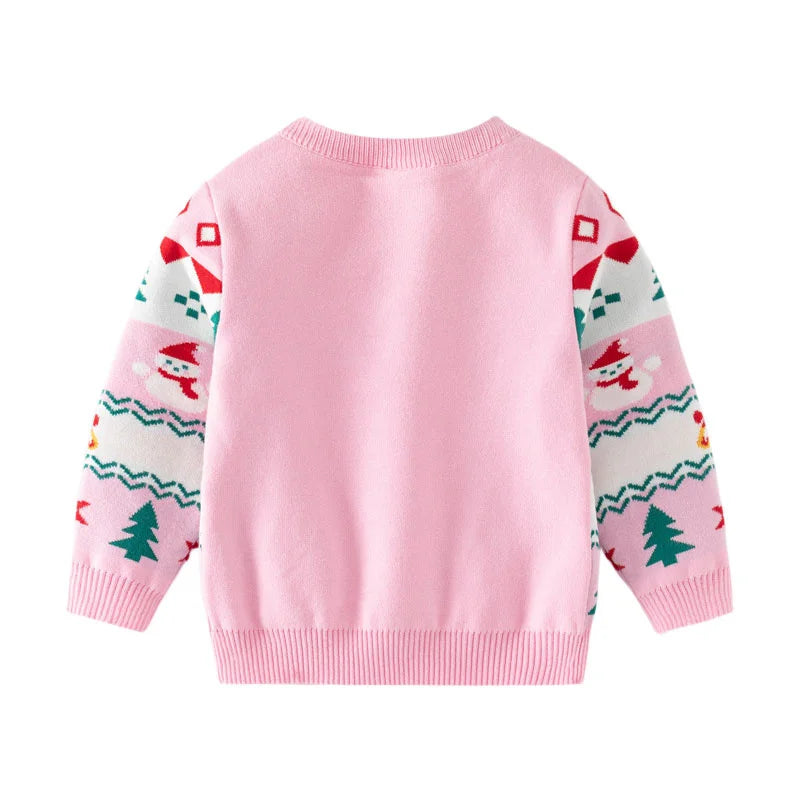 Christmas Sweaters 3-7T New Arrival Christmas Boys Girls Sweaters For Autumn Winter Snowman Children's Sweatshirts Baby Clothes