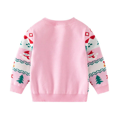 Christmas Sweaters 3-7T New Arrival Christmas Boys Girls Sweaters For Autumn Winter Snowman Children's Sweatshirts Baby Clothes