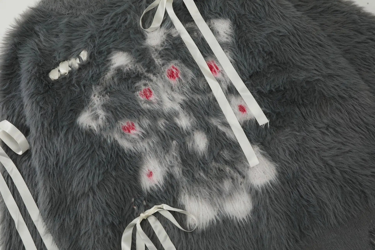 American sweet and cool bow sweater women's autumn and winter new loose soft waxy retro loose sweater outside the coat.