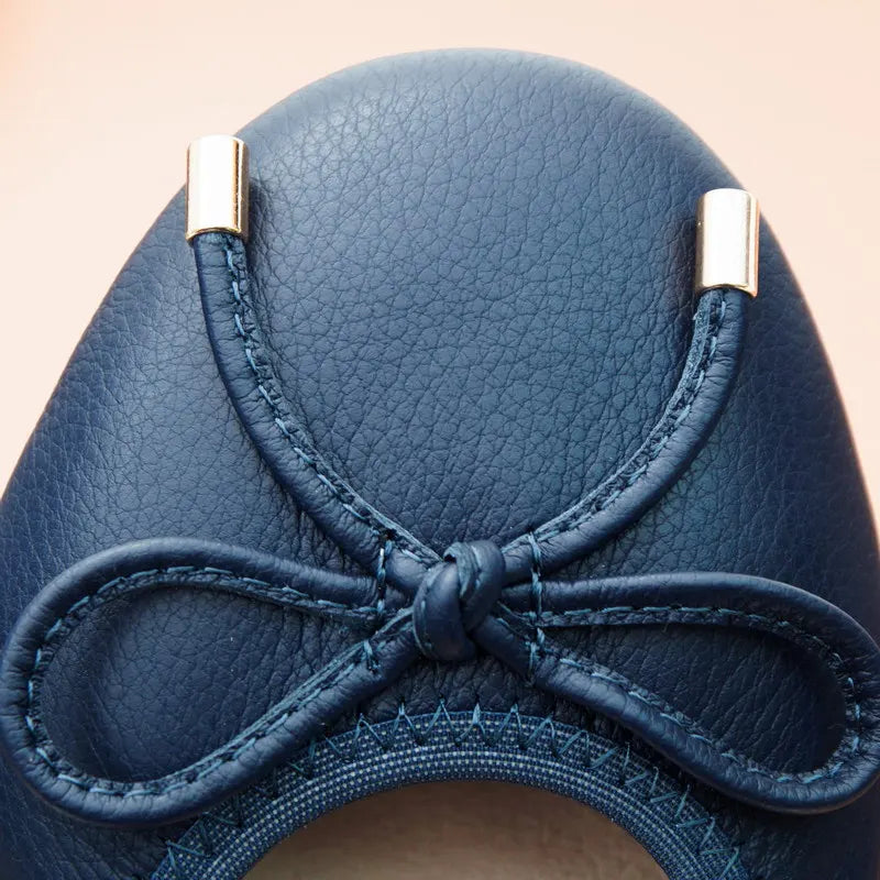 2024 Women Leather Breathable Ladies Comfortable Ballet Flats Driving Shoe Fashion Slip on Shallow Loafers Office Flat Boat Shoe